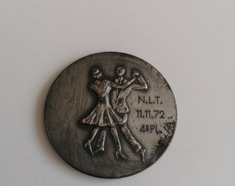 Medal Medal ballroom dancing ballroom dancing 11-11- 1972 vintage heavy metal heavy