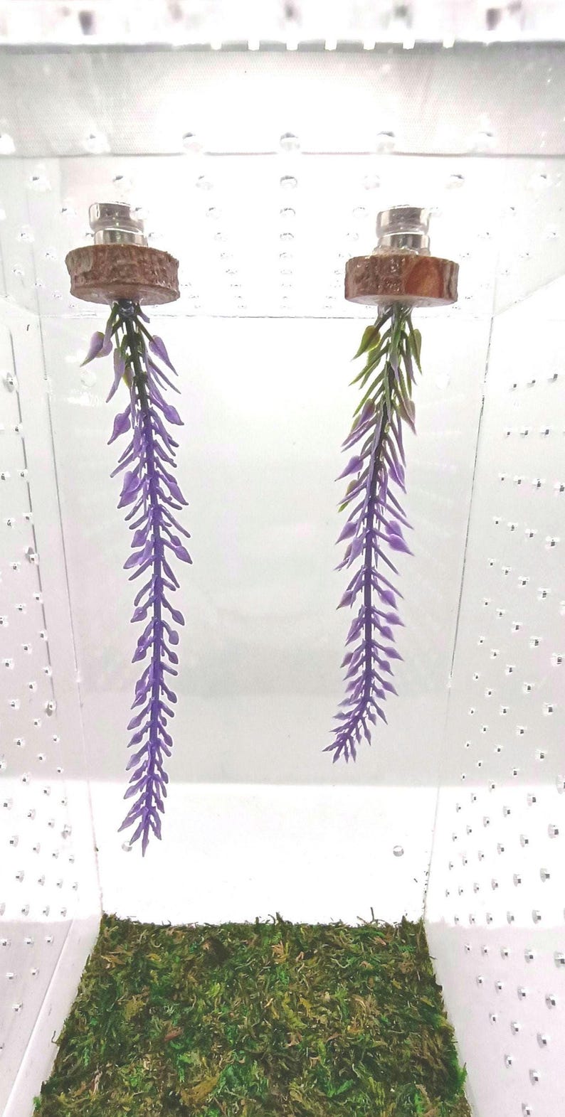 Climbing Vine Set of 2: Magnetic Spider Reptile Terrarium Enclosure Decoration Accessories image 1