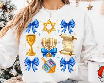 Hanukkah Coquette bow PNG, Holiday Gift Shirt Png, Peace Love and Light Png, Happy Hanukkah PNG, Coquette bow PNG, Sublimate Design