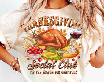 Thanksgiving Social Club PNG, Thanksgiving Food PNG,Happy Thanksgiving PNG,Thankful png,Family Thanksgiving Png, sublimate designs download