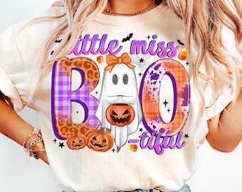 Little Miss Bootiful Png Sublimation Design, Girls Halloween Png, Halloween Png, Kids Halloween, Cute Halloween, Ghost Png, Digital Download