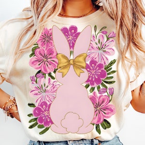 Boho Floral Easter Png, Happy Easter Png, Retro Easter Png, Easter Bunny Boho Png, Easter Boho floral bunny png, Easter Egg Png