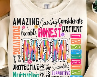 She is Mom PNG, Retro Blessed Mom Png, Mom Life Png, Mother's Day Png, Gift for Mom, Retro Mama Quotes, Sublimation T shirt design