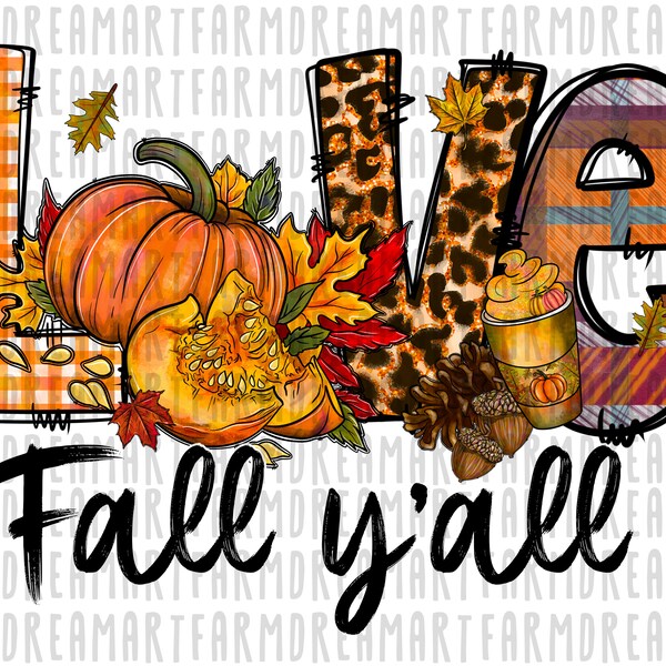 Love Fall sublimation design Pumpkin leopard Sublimation design download Fall png Love Fall PNG Pumpkin png leopard Fall yall