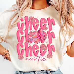 Cheer Auntie Sublimation,Cheer Aunt Png,Cheerleading Aunt Design,Cheer Supporter PNG,Cheer Team Aunt PNG,Aunt of Cheerleader Png