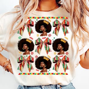 Afro Woman coquette bow Png, Black History Png,Black History Month Sublimation Png,African American Png,Juneteenth Png,Coquette brushstroke