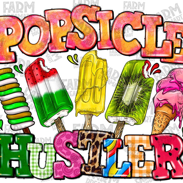 Popsicle Hustler png sublimation design download, Ice cream png, Hello Summer png, Popsicle png, sublimate designs download, Beach png