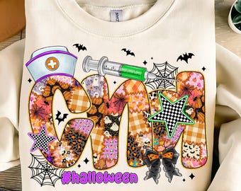 Halloween CNA Png,Nurse Halloween Sublimation,Cute CNA Halloween Design,Spooky Cna Shirt Design,CNA Life Png,Preppy Nursing Halloween