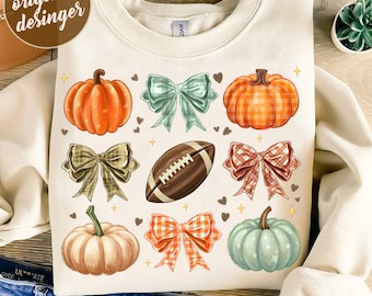 Coquette Fall Vibes Png, Fall Football Png, Fall Coffee Sublimation, Coquette Football Png, Coquette Bow Png, Autumn Png, Tis the Season