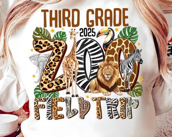 Third Grade 2025 Zoo Field Trip Png,Zoo Crew PNG,Zoo Trip Design,Back to School Safari,Kids Zoo Birthday Design,Zoo Day PNG,Zoo Teacher png