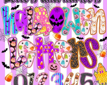 Preppy Halloween Spooky Alphabet Png,Halloween Alphabet png,Halloween Sublimation,Gothic Halloween,Halloween Shirt png,Spooky Letters Png