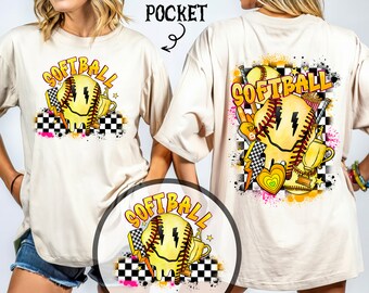 Softball Smiley Face, Smiley Face Png, Softball Clipart, Transparent PNG file for sublimation, Softball Design,Softball Png, Sport Png