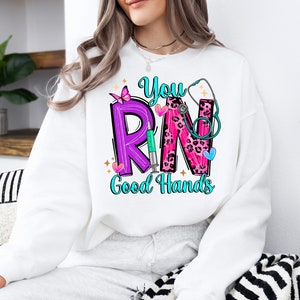 Stylishe Kosmetiktasche Für Krankenschwestern – „In Good Hands“ Design, Perfekt Als RN Geschenk