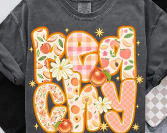 Peachy Png,Peach Sublimation Design,Summer Fruit PNG,Daisy Floral Peach PNG,Retro Summer Sublimation,Cute Peach PNG,Peach Aesthetic Png