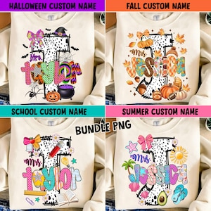 Custom Name PNG Bundle,Custom Name PNG for Teachers,Personalized Bundle Png Sublimation File,Back to School Design,Summer Custom Name Png