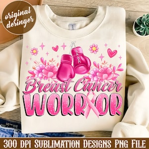 Breast Cancer warrior png sublimation design download, Breast Cancer png, Cancer awareness png, boxing gloves png,sublimate designs download