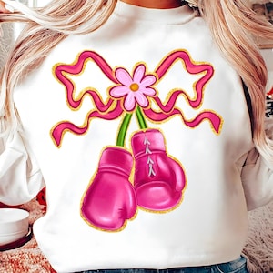 Pink Boxing Gloves Coquette PNG,Fight Like a Girl Sublimation,Support Breast Cancer PNG,Breast Cancer Awareness PNG,Boxing Ribbon Design