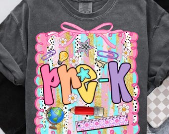 Pre-K PNG,Pre-K Sublimation Design,Preschool Teacher PNG,Back to School PNG,Early Education Sublimation,Pre-K Design Png,School Coquette Bow