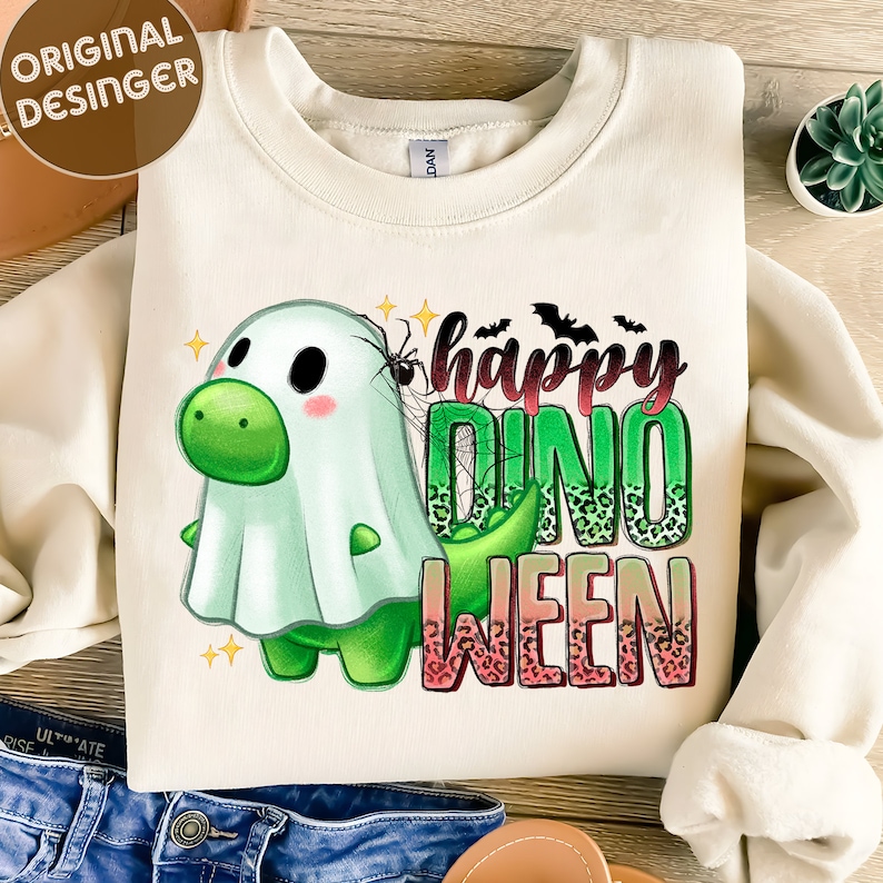 Halloween Dinosaur PNG, Kids Halloween PNG, Ghost Dino Png, Boo Png ...