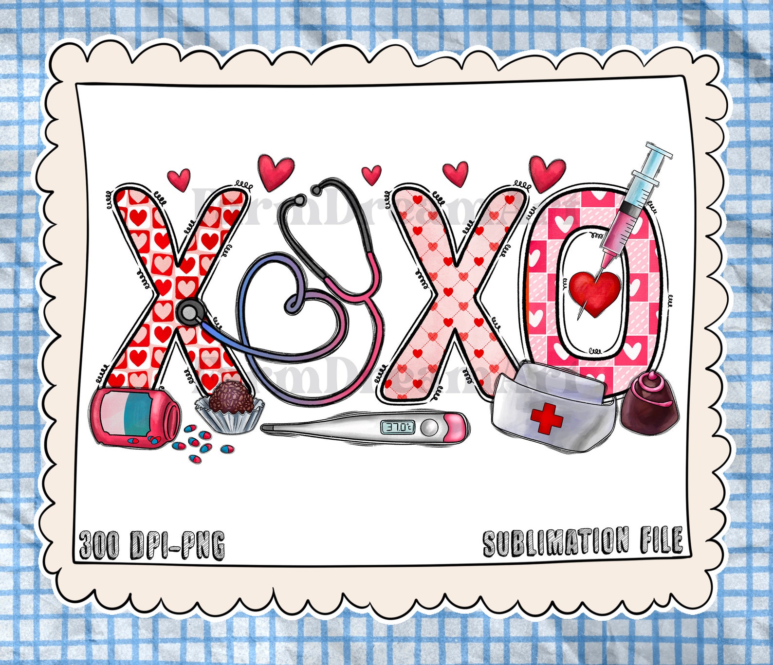 Xoxo Nurse Png, Xoxo Design, Heart, Valentine Day Png, Nurse Png ...