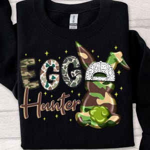 Egg Hunter Bunny Png, Camo Bunny Png, Boy Easter Bunny PNG, Retro Easter Png, Easter bunny png, camouflage easter png, Sublimation Design image 4