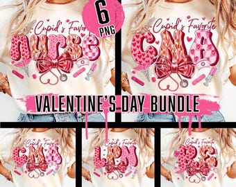 Cupid's Favorite Nurse Bundle Design Png,Valentine Nurse Coquette Png,Valentine Nurse png,Valentine Bundle Png,Bundle Png,Sublimation Design