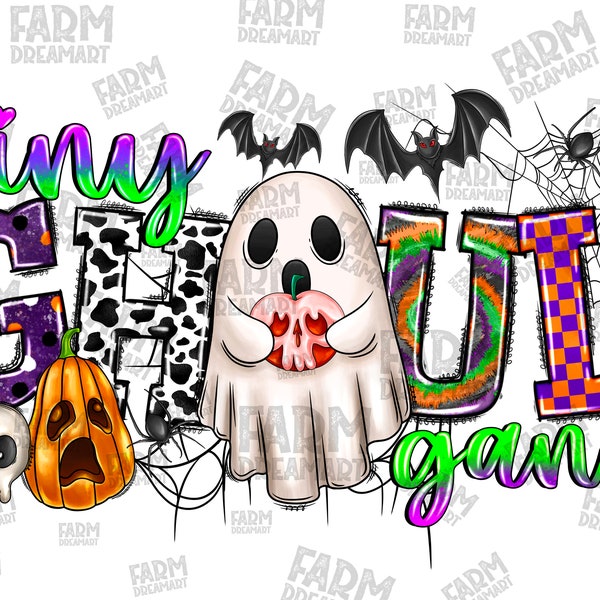 Tiny Ghoul Gang PNG, Hey Boo PNG, Halloween Clipart,Ghoul Squad Sublimation Design,Cozy Autumn Designs,Digital File,Download,Halloween Ghost