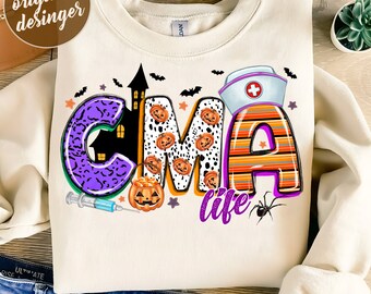 Halloween Certified Medical Assistant Png,Digital Download,CMA Nurse Png,Halloween Nurse png,Spooky Vibes Png,Sublimate Designs,Trending Png