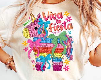Viva La Fiesta PNG, Mexican Pinata Coquette Bow Design, Mexican Party Sublimation, Fiesta Vibes Png, Fiesta Party Png, Festival 2025 Png