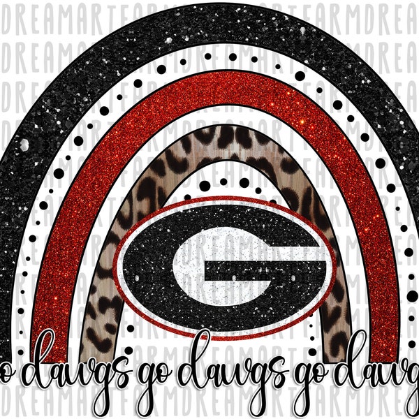Go Dawgs Georgie Rainbow Png, Rainbow Png, Georgie Clipart, Go Dawgs, Png Sublimation Designs,Instant Download, Football png,