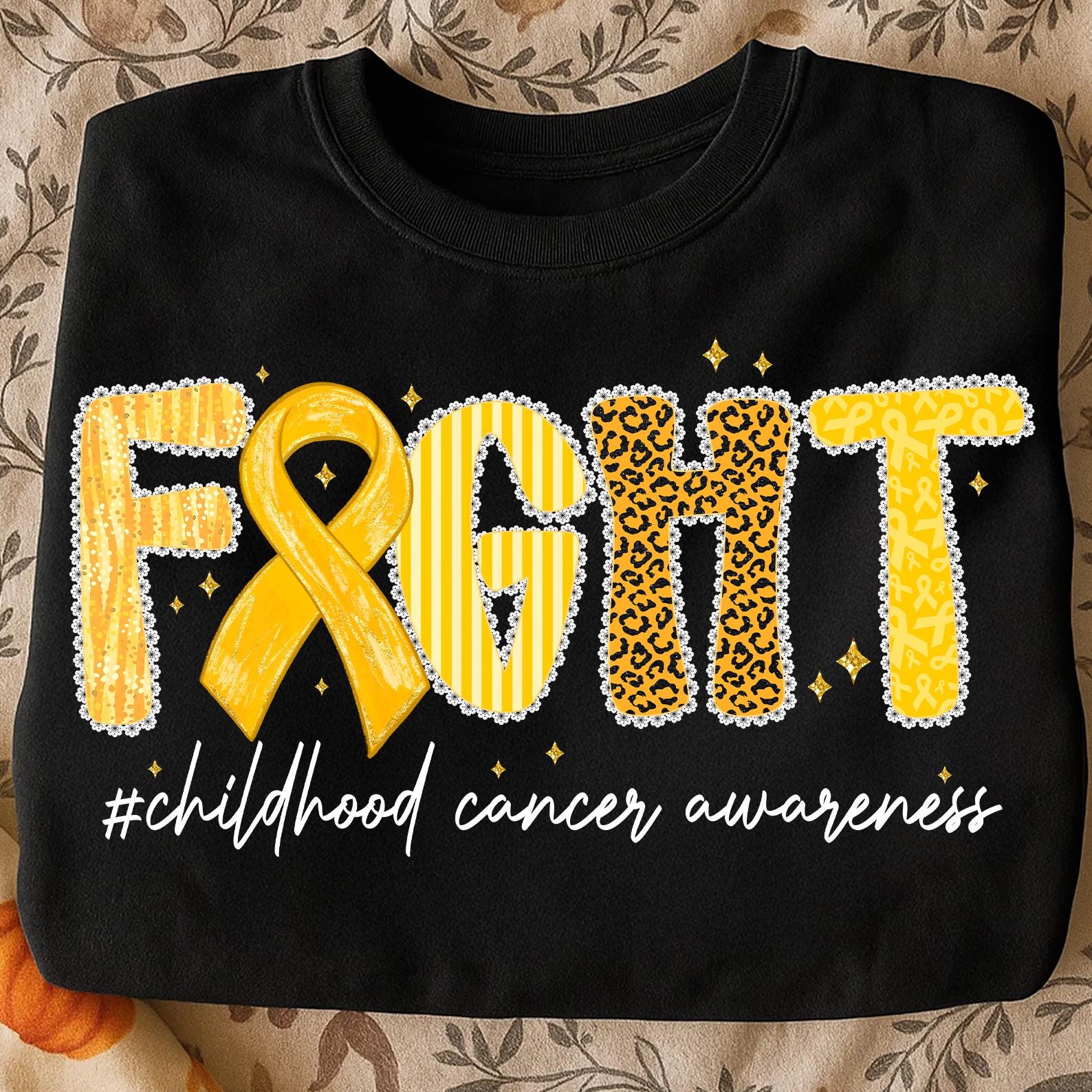 Fight Childhood Cancer Png,gold Ribbon Awareness Design,cancer ...