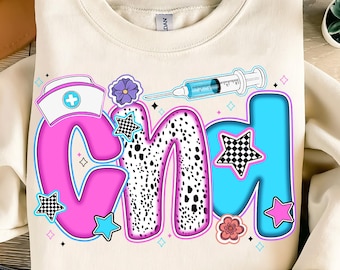 CNA Png Sublimation,Certified Nursing Assistant Design,Cute Nurse PNG File,Medical Assistant PNG,Nurse Life png,Checkered Star Nurse Design