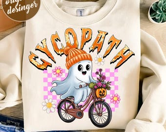 Cycopath PNG, Halloween PNG, Cute Ghost,Spooky Ghost Png, Retro Halloween Boy Shirt, Sublimation, Png Files For Sublimation,Digital Download