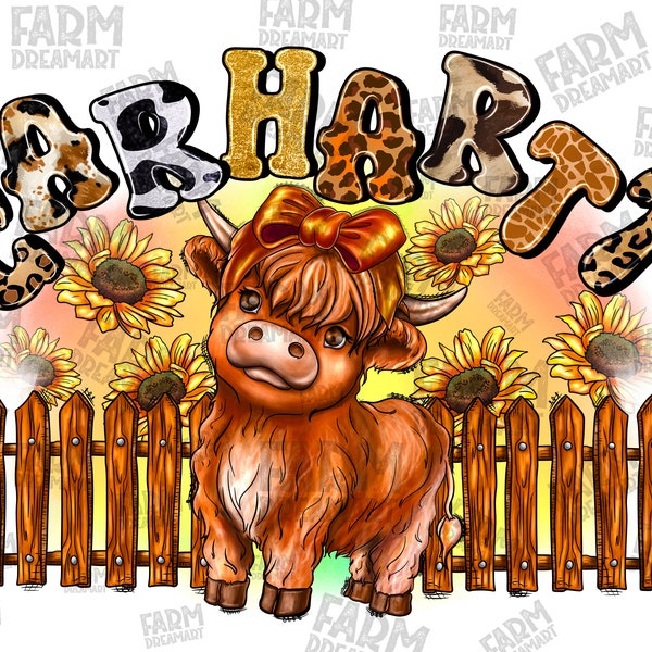 Highland Cow, Carhartt, Carhartt Png, Brown Cow, Cute Cow png,Cowhide Western Farmers Sublimation, Digital Download png