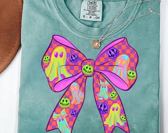 Halloween Coquette Bow PNG,Ghost Bow Sublimation Design,Kawaii Halloween PNG File,Pastel Spooky PNG Download,Bow Ghost Sublimation Design