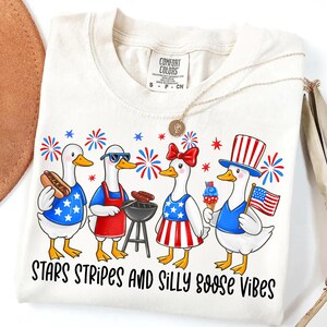 Silly Goose 4th of July PNG,Patriotic Goose Sublimation,Funny Duck Independence Day,Stars Stripes Sublimation Design,Sublimation Silly Goose