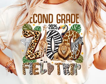 Second Grade 2025 Zoo Field Trip Png,Zoo Crew PNG,Zoo Trip Design,Back to School Safari,Kids Zoo Birthday Design,Zoo Day PNG,Zoo Teacher png
