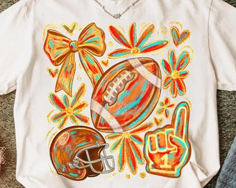 Game Day PNG Design,Glitter Football PNG Download,Football Coquette,Touchdown Season PNG,Football Sublimation Design,Fall Football Design