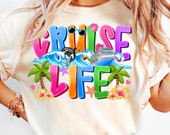 Cruise Life PNG,Cruise Vacation Shirt Design,Tropical Travel Sublimation,Beach Trip Digital Download,Summer Cruise Clipart,Cruise Squad PNG