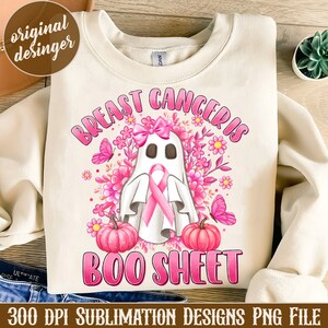 Breast Cancer is Boo Sheet Png, Retro Breast Cancer Png, Breast Cancer Awareness Png, Halloween Pink Ghost png, Halloween Shirt Sublimation