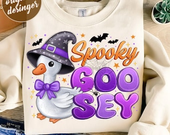 Spooky Goosey PNG, Spooky goose png, Funny Halloween png, retro Halloween png, Goose Halloween png, Trendy Halloween png, Digital Download