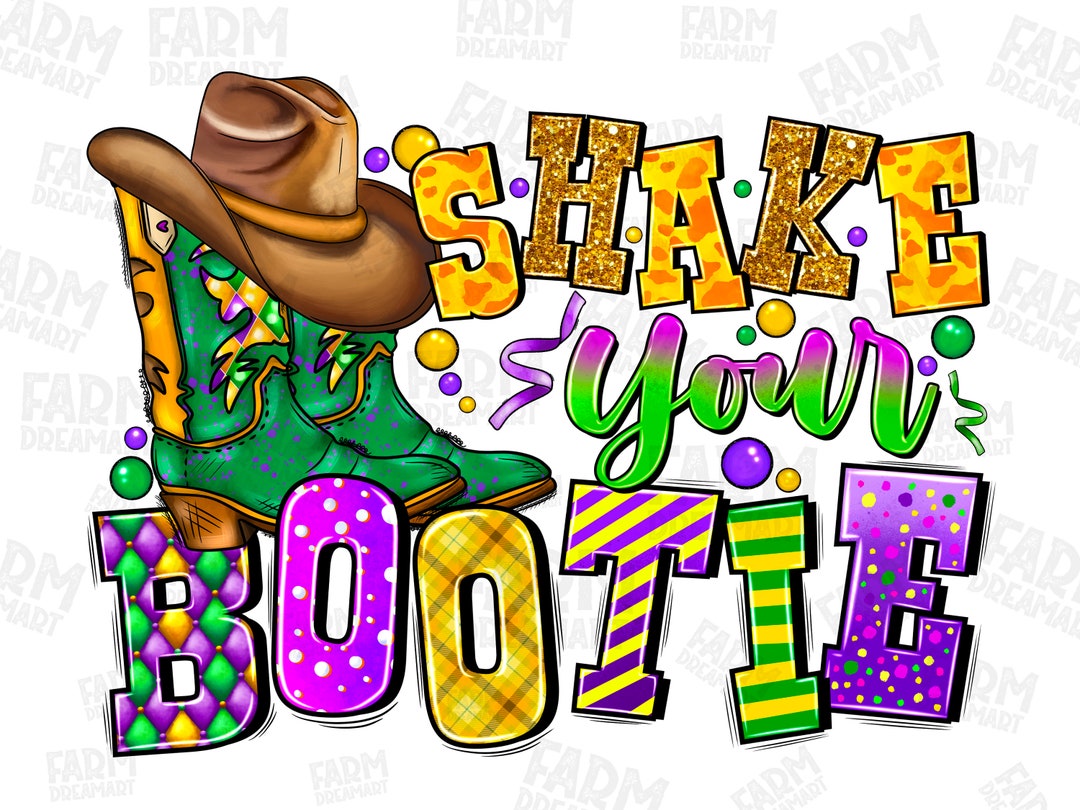 Mardi Gras Booties, Shake Your Bootie, Louisiana, Mardi Gras, PNG, PNG