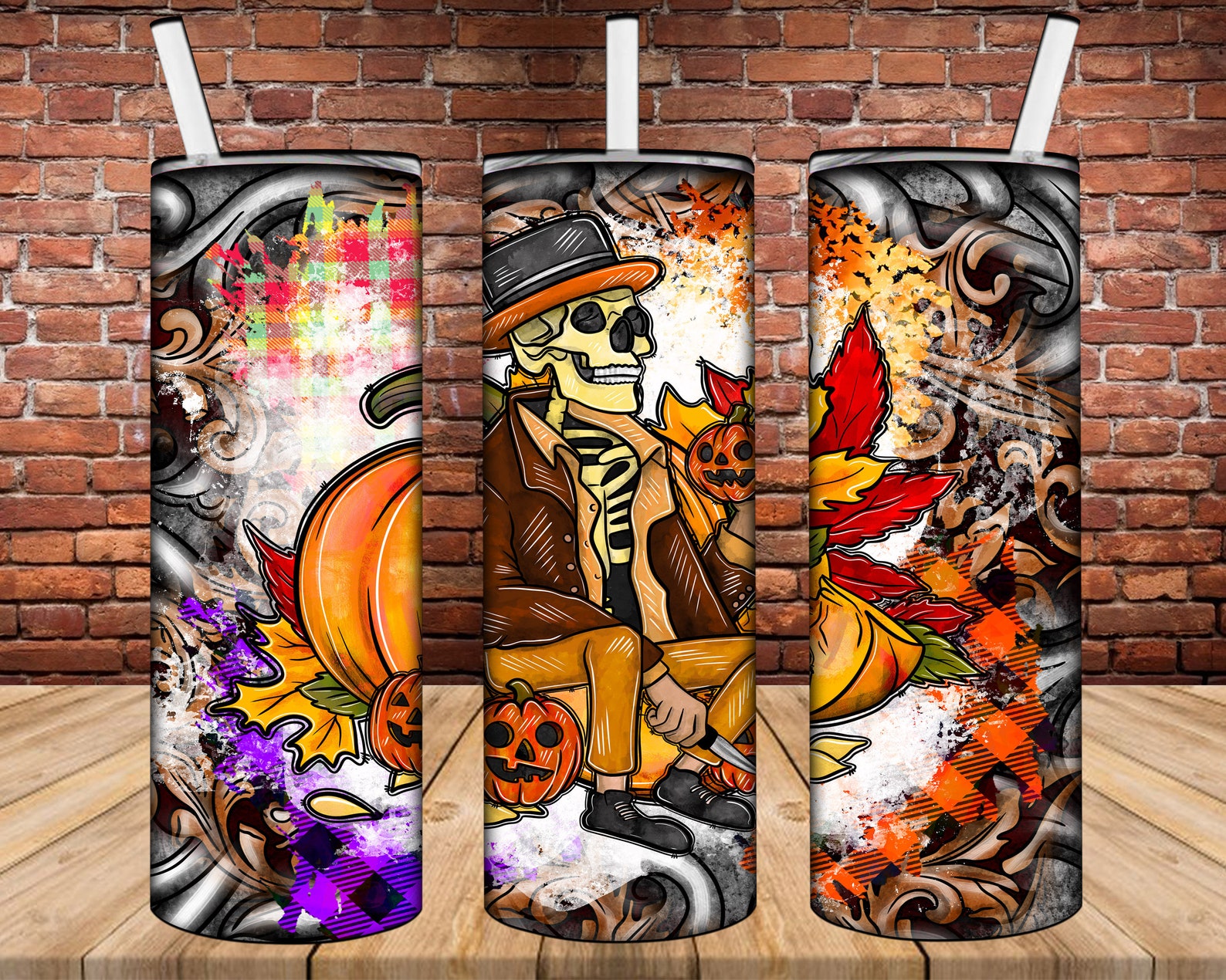 Halloween 20oz Mug Wrap Halloween Skeleton Cups Halloween Etsy