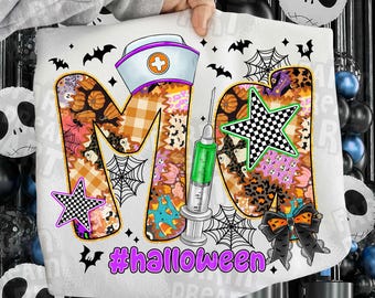 Halloween MA Sublimation,Nurse Halloween Png,Patchwork MA Design,Spooky Nurse Png,Spooky Medical Clipart,Medical Assistant Halloween Png