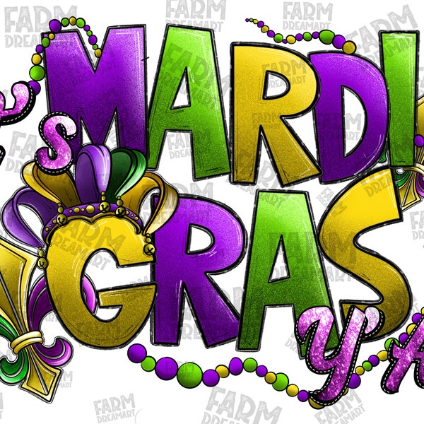 It's Mardi Gras y'all with png sublimation design download, Mardi Gras png, png, Sublimation designs download