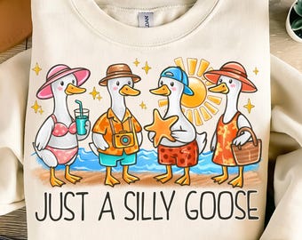 Just a Silly Goose PNG,Funny Goose Sublimation,Cute Animal Quote Design,Goose Digital Download,Silly Goose Design PNG,Cute Goose Design