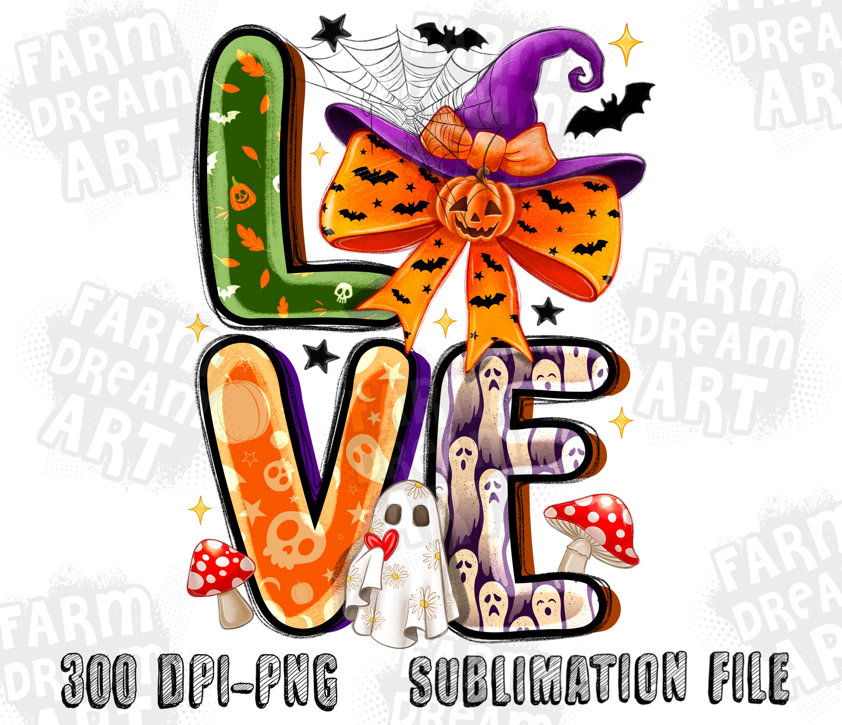 Love Halloween Coquette Bow Png Sublimation Design Download, Happy ...