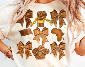 Black History Month Coquette Bow Png, Black History Png, Sublimation Design, Digital Download Png, African American Png, Juneteenth Png