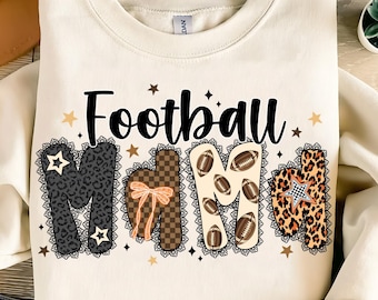 Preppy Football Mama Png,Leopard Print Football Png,Game Day Mom Design,Checker Print Football Png,Football Mama Design,Football Season Png