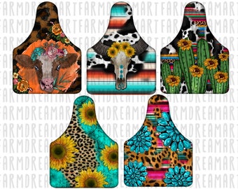 Western Cow Tag Png, Western, Sunflower Design Png,Western png, Cowhide  Png, Sunflower Png, Leopard, INSTANT DOWNLOAD, Sublimation Design